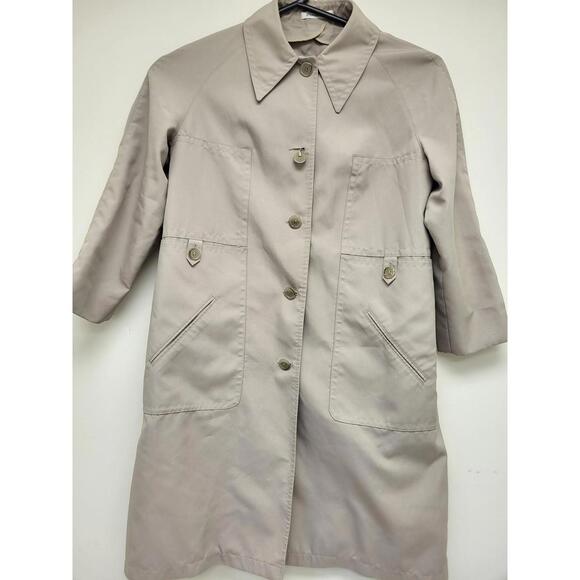VINTAGE Misty Harbor Trench Coat Womens 18 Petite Beige Any Weather Made USA - Picture 1 of 12